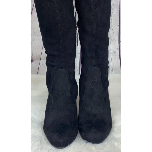 SAM EDELMAN Women’s ‘Kent' Over the Knee Boot Black Suede Size 8.5 - Picture 3 of 9